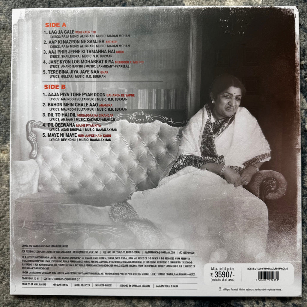 Lata Mangeshkar – Greatest Hits (New Vinyl LP)
