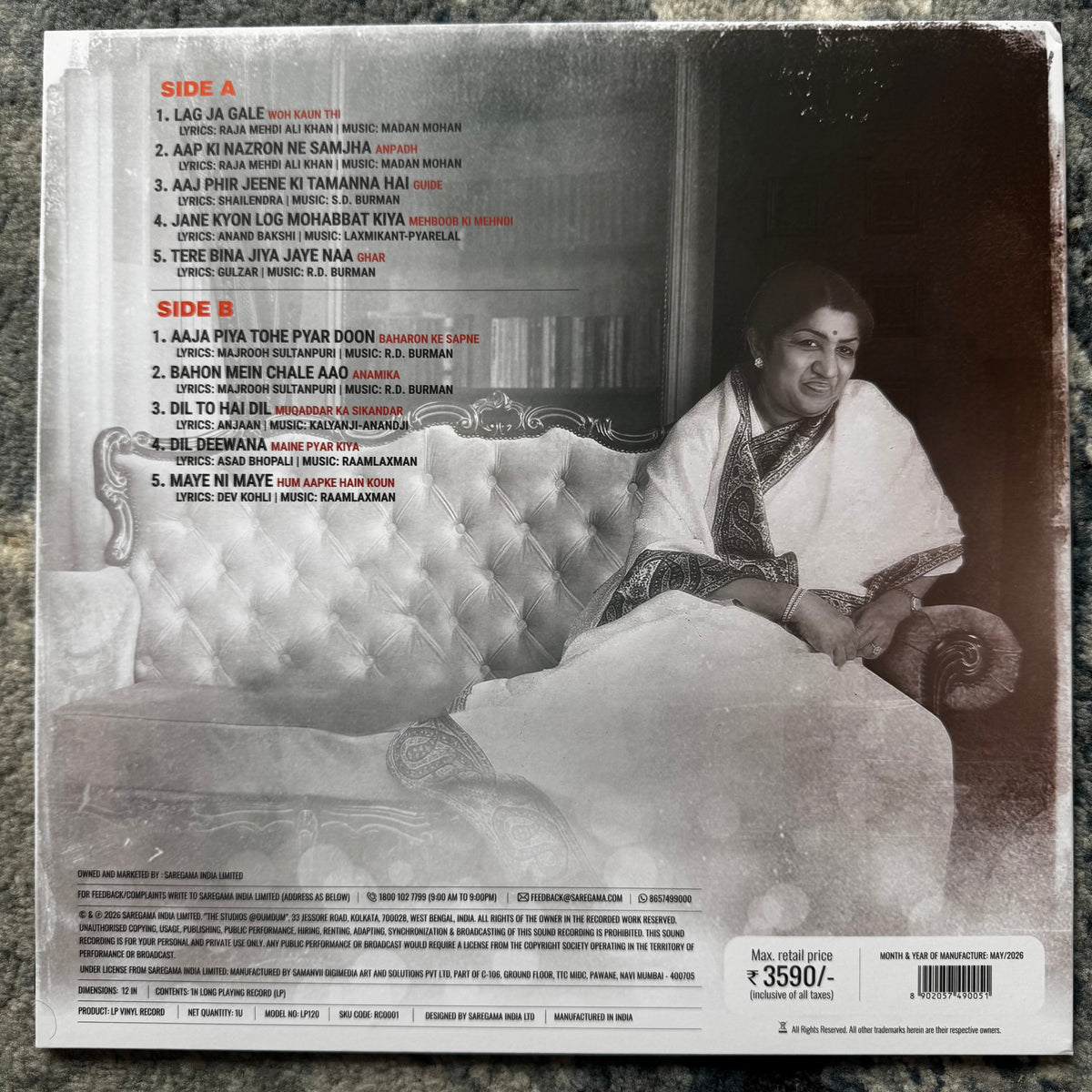 Lata Mangeshkar – Greatest Hits (New Vinyl LP)